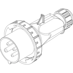 Ide Fiche Mobile Male Triphasé 16a 3p+t 380v - 4 Broches - étanche Ip67 -