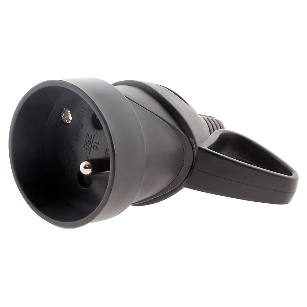 Zenitech 10 fiches femelles anneau 16A 2P + T noir