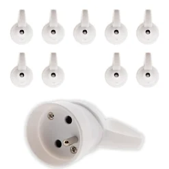 Zenitech 10 fiches femelles 2P+T blanc