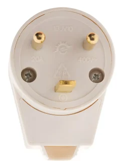 Zenitech 5 fiches mâles 20A coudées 2P+T