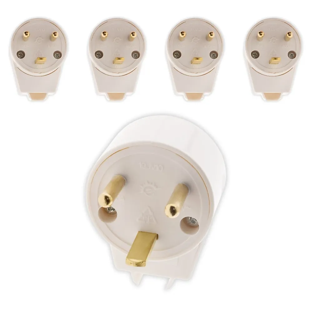 Zenitech 5 fiches mâles 20A coudées 2P+T