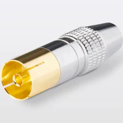 SLX Fiche TV ø9.5 mm Femelle à câbler, Or