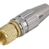 SLX Fiche TV type F à câbler pour PF100/RG6, Or