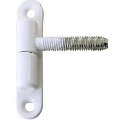 Diall Fiche D'Ameublement-Fiche à visser sur platine acier plastifié blanc ø13 mm