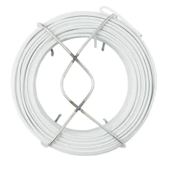 Diall Câble Et Fil Métallique-Fil d'acier revêtement PVC Blanc ø1.4 mm, 50 m