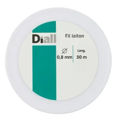 Diall Fil en laiton ø0.8 mm x 50 m Or