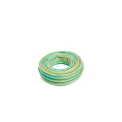 Nexans Fil 1,5mm² H07VU vert/jaune couronne 25m