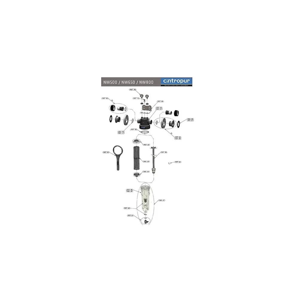 Cintropur Filtration Évier-Filtre Nw650 2"1/2 - Filtre Anti Impuretés 25 Microns