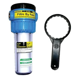 Machines Nordiques Filtration Évier-Filtre de protection contre tartre calcaire et corrosion (eau froide + eau chaude sanitaire) - Classement : A++