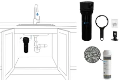No-Pfas Filtre à eau anti-PFAS chlore et pesticides 30 000 L d eau pure sans perte de débit (certifié NSF 53)