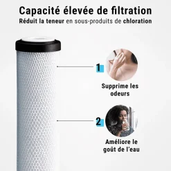 Sinea Adoucisseur D'Eau-Filtre à eau triple 9' 3/4 + Pack protection complète filtration sous évier connexion 3/4'