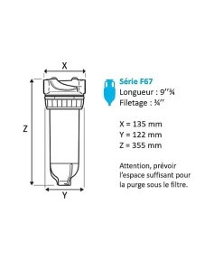 Apic Filtre tête laiton F67 3/4 de pouce