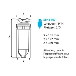 Apic Filtre tête laiton F67 2 pouces