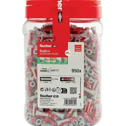 O91 Cheville Pour Plaque De Plâtre-fischer DuoPower BigBox 6 x 30 mm - Set de 950 chevilles universelles Polyamide