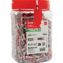 O91 Cheville Pour Plaque De Plâtre-fischer DuoPower BigBox 6 x 30 mm - Set de 950 chevilles universelles Polyamide