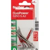 O91 Fischer DuoPower 6 x 50 S A2 - Set de 4 chevilles avec vis inox 6 mm, longueur 50 mm
