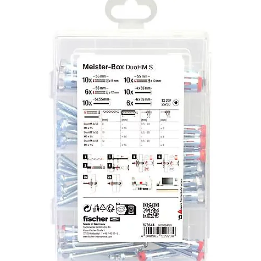 O91 Fischer MeisterboX DuoHM TX - cheville pour corps creux 55 mm, pack de 10