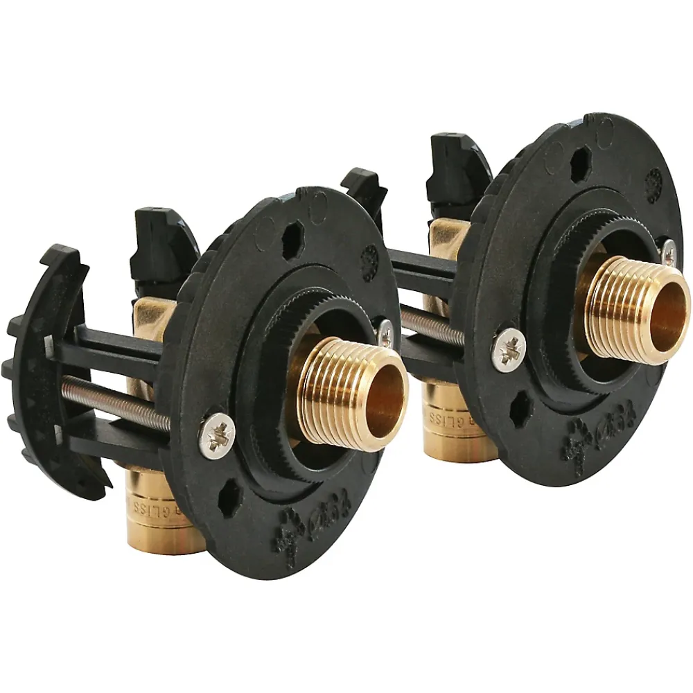 Somatherm for you Fixation pour robinetterie Lavabo pour PER Ø12 raccord à glissement sortie mâle 12/17 (3/8")