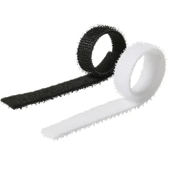 Diall 12 fixations de câbles auto-agrippantes 10 x 150 mm blanc et noir
