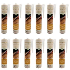 Eternal Parquet 12 flacons de 310gr ETERNAL KOLL Super colle pour plinthes, panneaux acoustiques et PVC SANS SOLVANTS