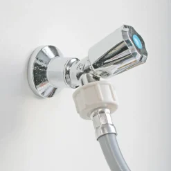 Somatherm for you Alimentation Pour Machine À Laver-Flexible d'alimentation pour machine à laver raccords droits F-F coudé 3/4", L. 2,5m