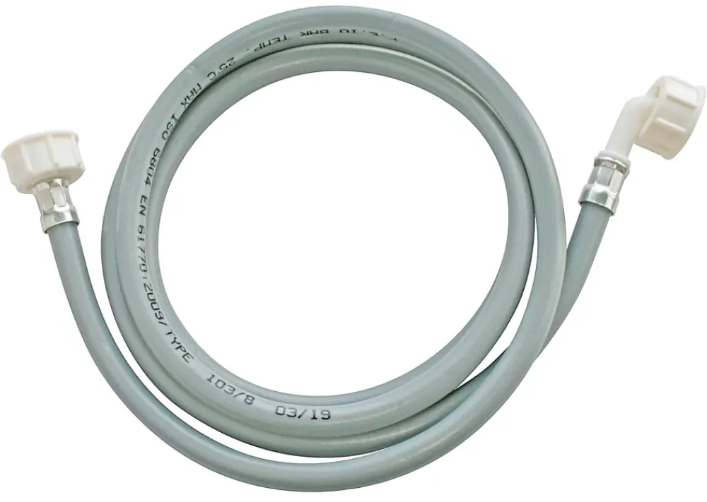 Somatherm for you Alimentation Pour Machine À Laver-Flexible d'alimentation pour machine à laver raccords droits F-F coudé 3/4", L. 2,5m