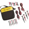 3M France Testeur De Tension-Fluke 700TLK Set de cordons de mesure de sécurité 3x rouge/3x noir 4 mm, 1,5 m, 10 A, CAT III 300 V