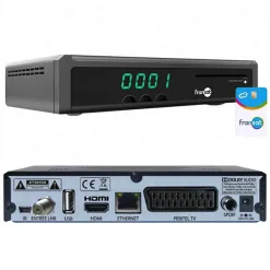 Optex FRANSAT Décodeur TNT Satellite HD + Carte Viaccess FRANSAT PC7 Valable 4 ans - Chaine TF1 inclus - Eutelsat 5W
