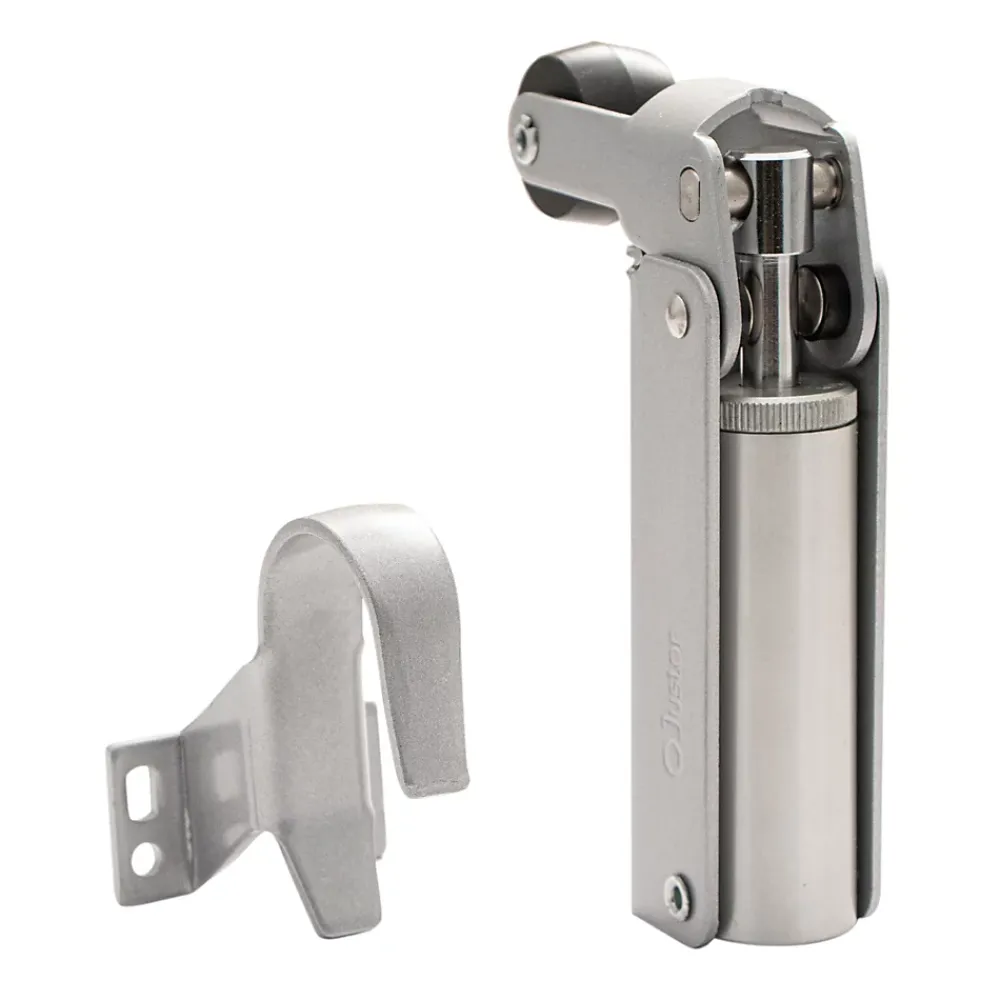 Hardwarexchange Ferme-Porte-Frein de rétention force 115 N, en aluminium anodisé argent, pour porte jusquà 100 KG.