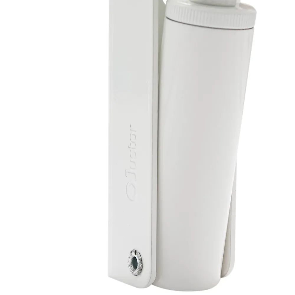 Hardwarexchange Frein de rétention force 60 N en aluminium anodisé blanc pour porte jusquà 40 KG