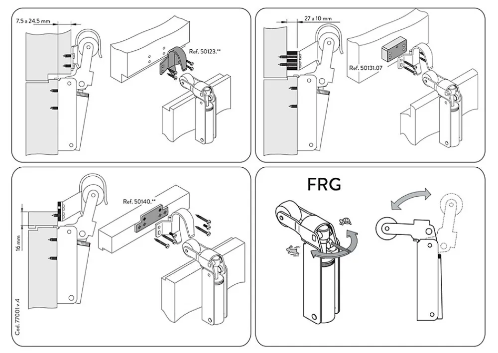 Hardwarexchange Ferme-Porte-Frein de rétention Réglable force 60 a 80 N aluminium anodisé or, pour porte jusquà 80 KG.