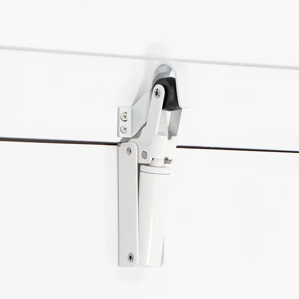 Hardwarexchange Ferme-Porte-Frein de rétention Réglable force 30 a 60 N aluminium anodisé blanc pour porte jusquà 40 KG