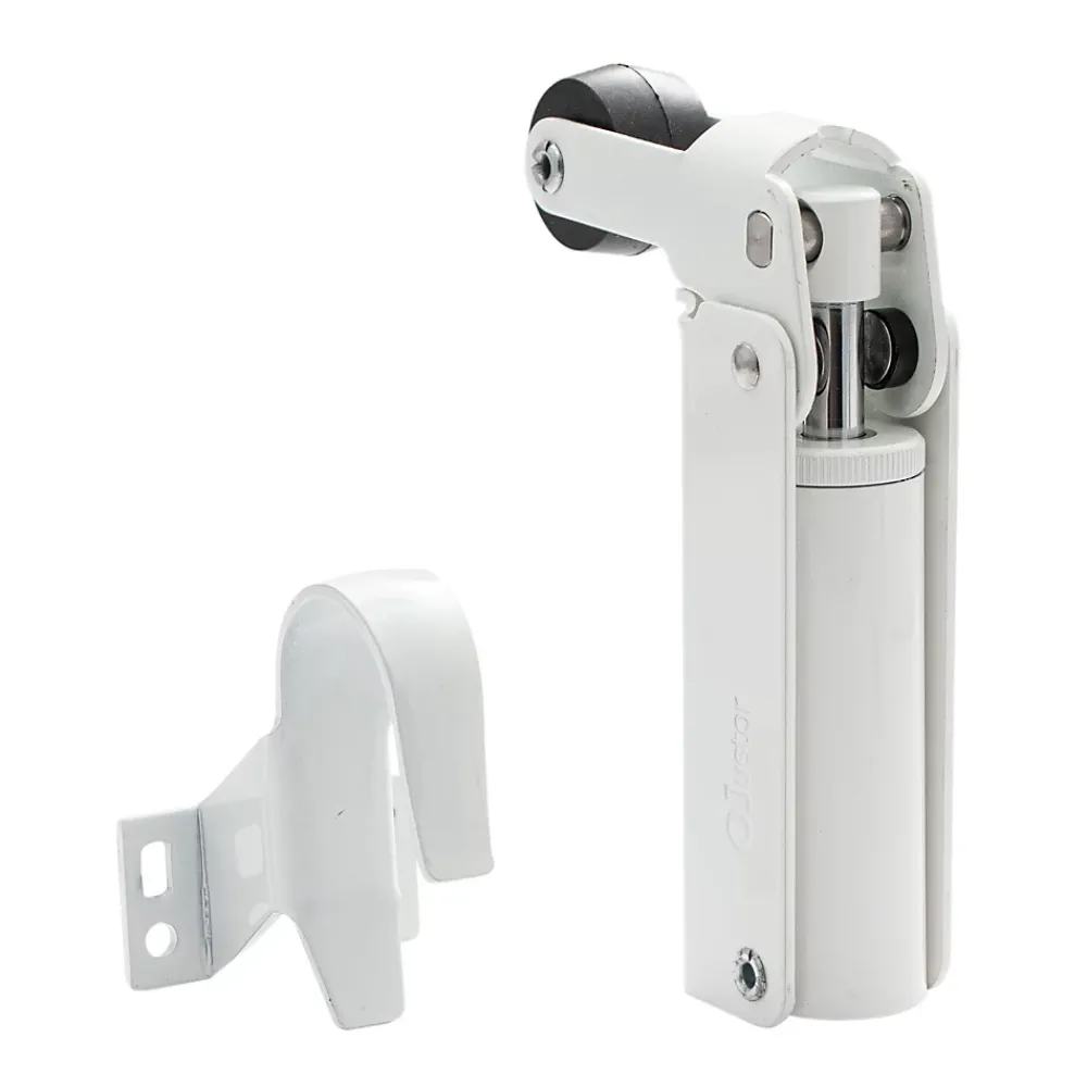 Hardwarexchange Ferme-Porte-Frein de rétention Réglable force 30 a 60 N aluminium anodisé blanc pour porte jusquà 40 KG