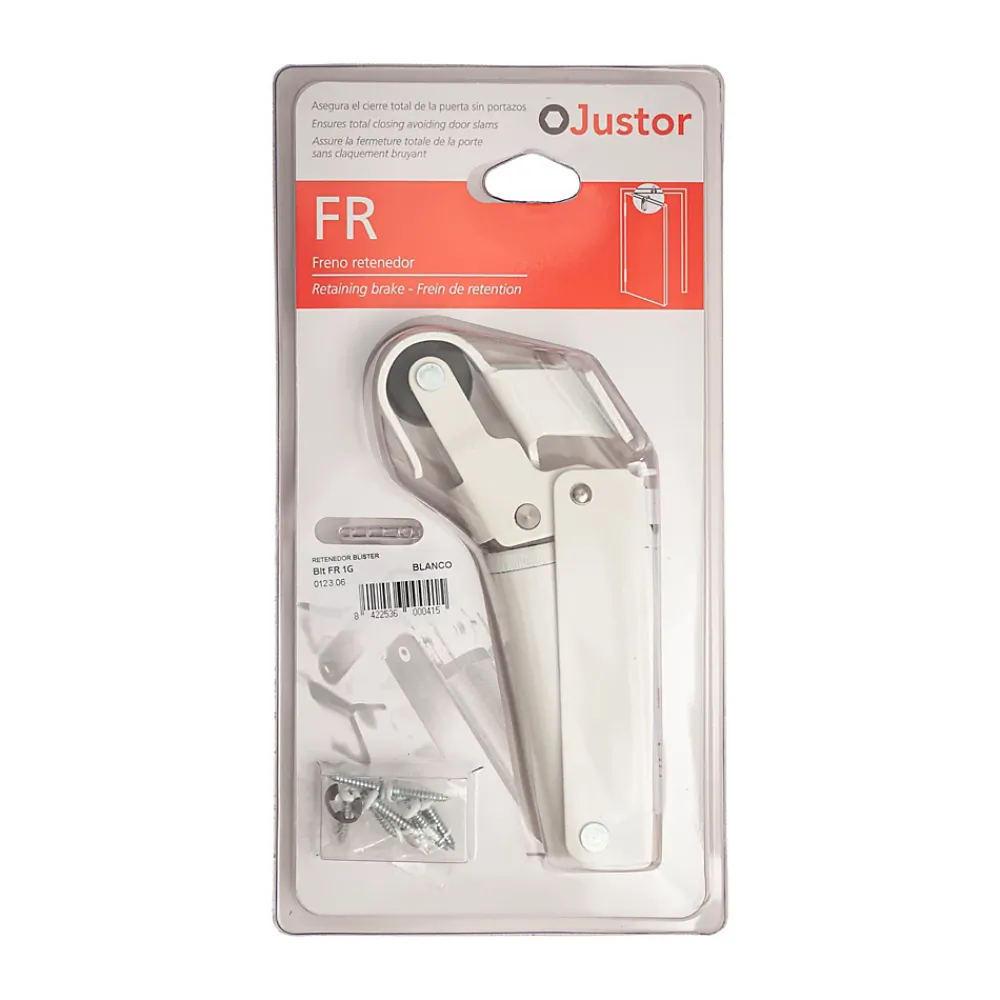 Hardwarexchange Ferme-Porte-Frein de rétention Réglable force 30 a 60 N aluminium anodisé blanc pour porte jusquà 40 KG