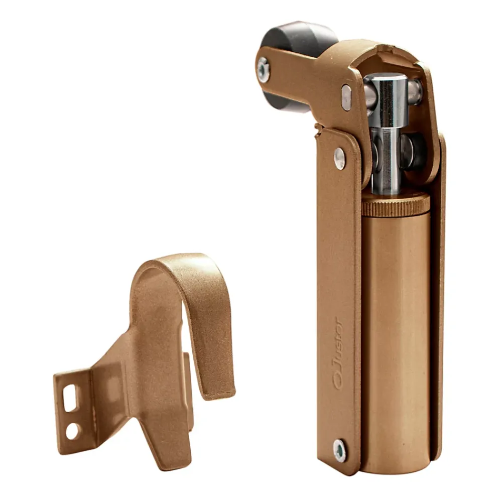 Hardwarexchange Frein rétention Réglable force 80 a 115 N, aluminium anodisé bronze, pour porte jusquà 100 KG.