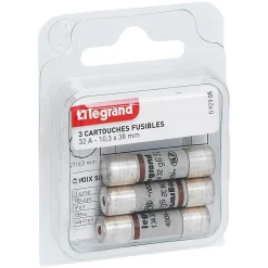 Legrand Fusible-3 fusibles céramique 10.3 x 38 mm avec voyant