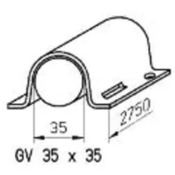 Plioline Gaine de Protection 35x35mm 2,75m - Ivoire -