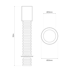 Edo Gaine électrique enterrée FI32 mm 50 m annelée double paroi avec tire fil et manchon 450 N bleue