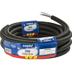Diall Gaine Électrique-Gaine préfilée 3G1,5 ø16 - 5 m