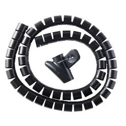 Diall Range-Fil Et Cache-Fil|Range-Fil Et Cache-Fil-Gaine range-câbles en spirale noir ø25 mm x 1,1m