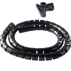Diall Range-Fil Et Cache-Fil|Range-Fil Et Cache-Fil-Gaine range-câbles en spirale noir ø25 mm x 1,1m