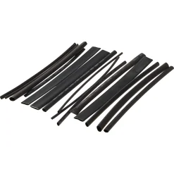 Diall 15 gaines thermorétractable noires ø8/ø6/ø4/ø3/ø2 mm