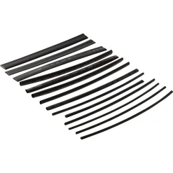 Diall 15 gaines thermorétractable noires ø8/ø6/ø4/ø3/ø2 mm