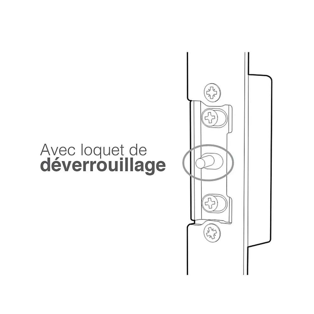 Extel Interphone-Gâche électrique à encastrer sans passage de serrure - WECA 90201.4 - - 109201