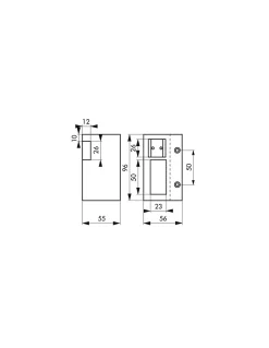 Thirard Serrure Et Gâche Électrique-Gâche électrique pour serrure horizontale en applique, réversible, 12V, compatible extérieur, gris -