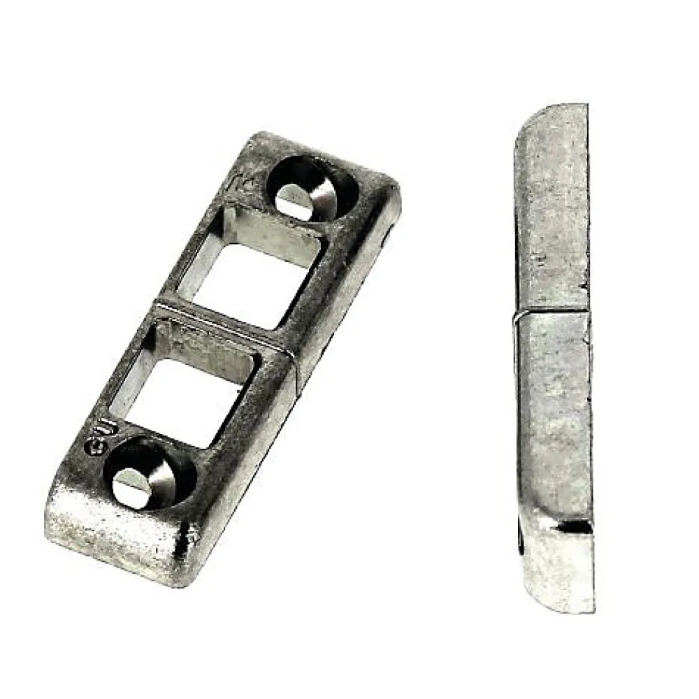 Ferco Gâche tringle double en applique pour PVC 81x17x8mm - - E-19509-00-0-1