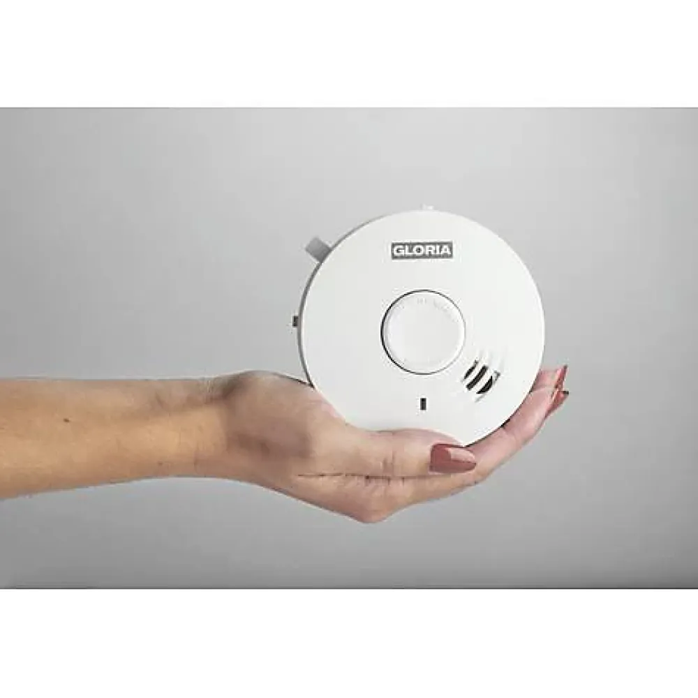 Gloria Détecteur De Fumée|Détecteur De Fumée-R-10 Détecteur de fumée 10 ans - batterie lithium 3V intégrée, certifié VdS/EN14604