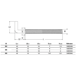Scell-It Crochet À Visser-Gonds à embase métal GAE M5X50 boîte de 50 - - GAE0550