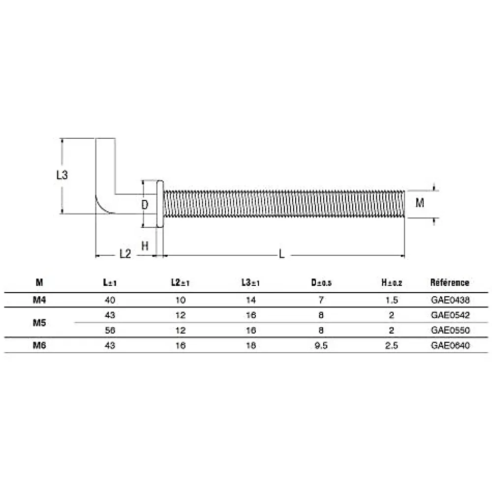 Scell-It Crochet À Visser-Gonds à embase métal GAE M5X50 boîte de 50 - - GAE0550
