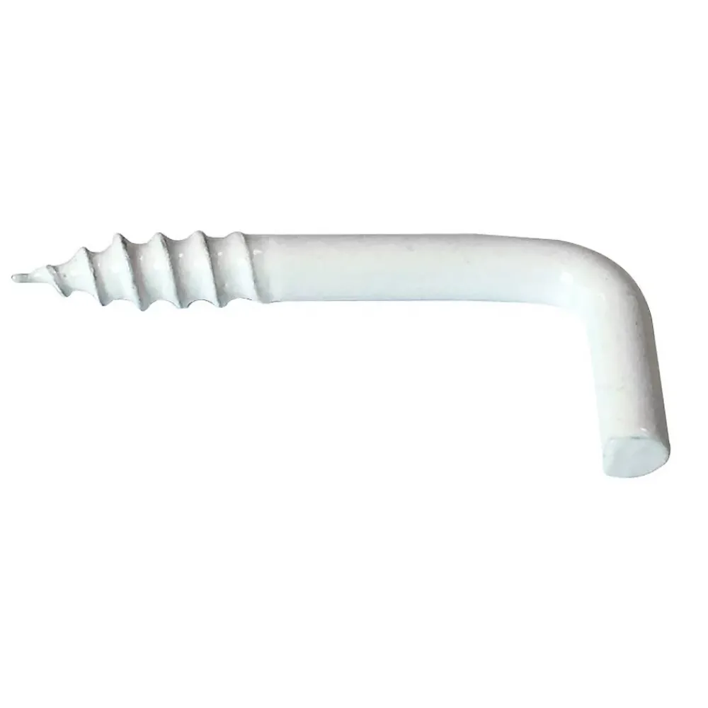 Viswood Piton À Visser-Gond à visser plastifié blanc filet bois
